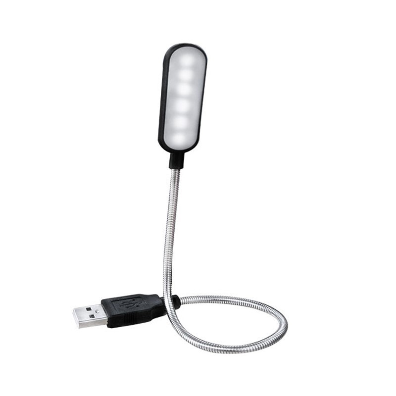 Desk Setup With Laptop - Mini 4 LED Kitap Lambası Taşınabilir
