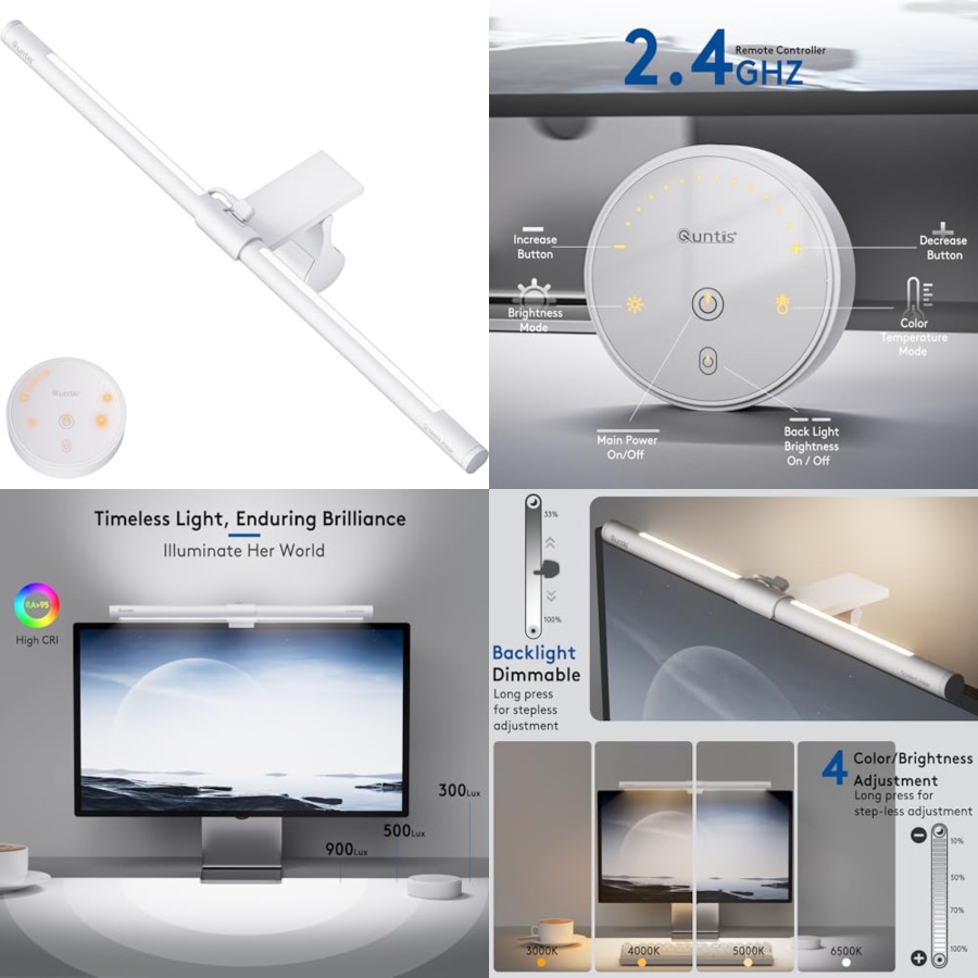 Desk Setup For Office - Uzaktan Kumandalı Monitör Işık Çubuğu, Göz