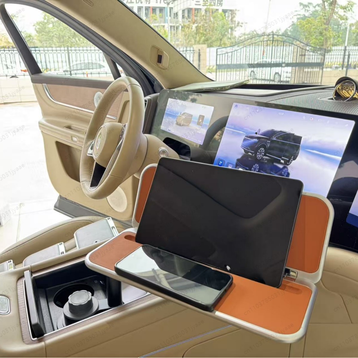 Desk Setup With Laptop - Yeni Araba Katlanabilir Tepsi Masası, Arka