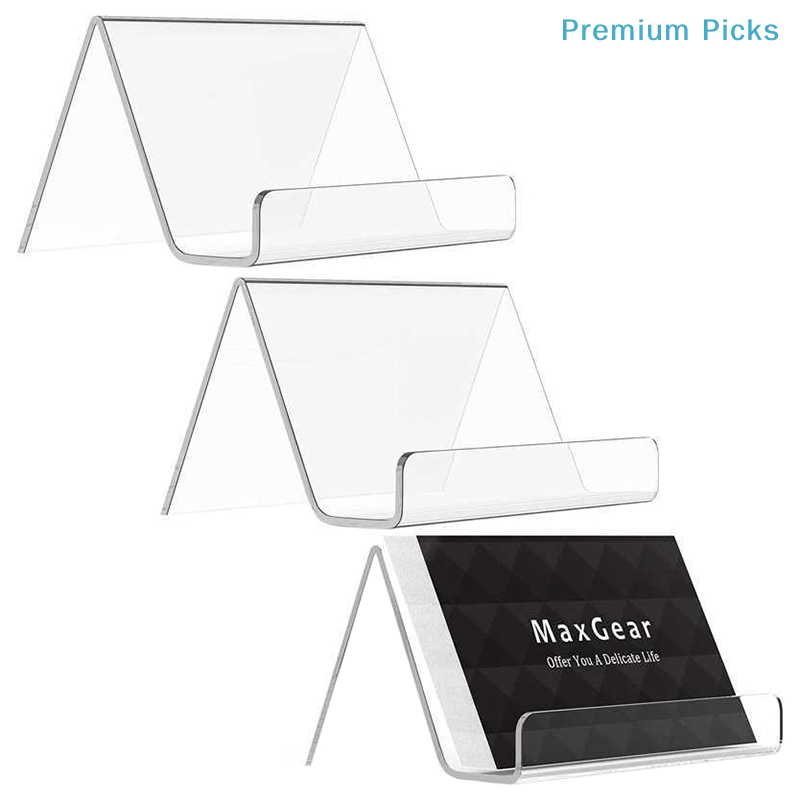 Desk Setup Equipment - Taşınabilir Şeffaf Akrilik Masaüstü Kartvizitlik Masa