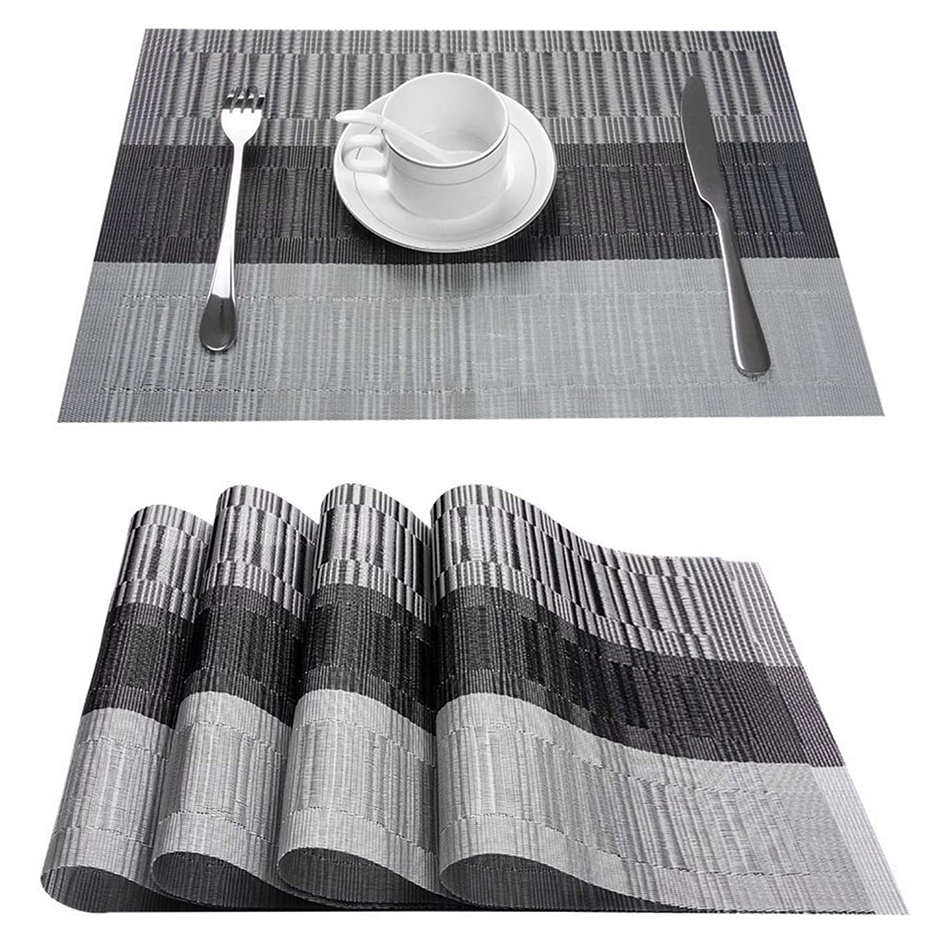 Desk Setup Clean - Yemek masası için Placemats PVC bambu