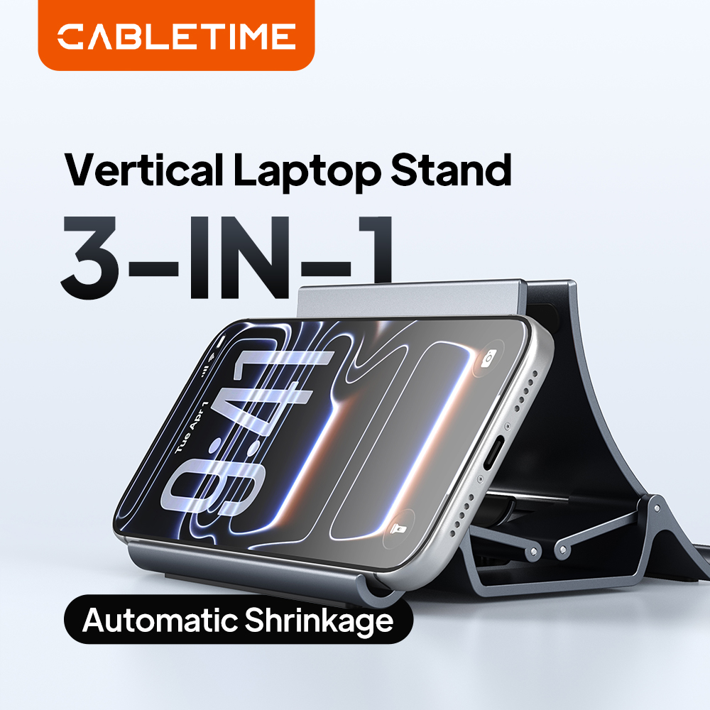 Vertical Laptop Stand - CABLETIME Dikey Dizüstü Bilgisayar Standı MacBook