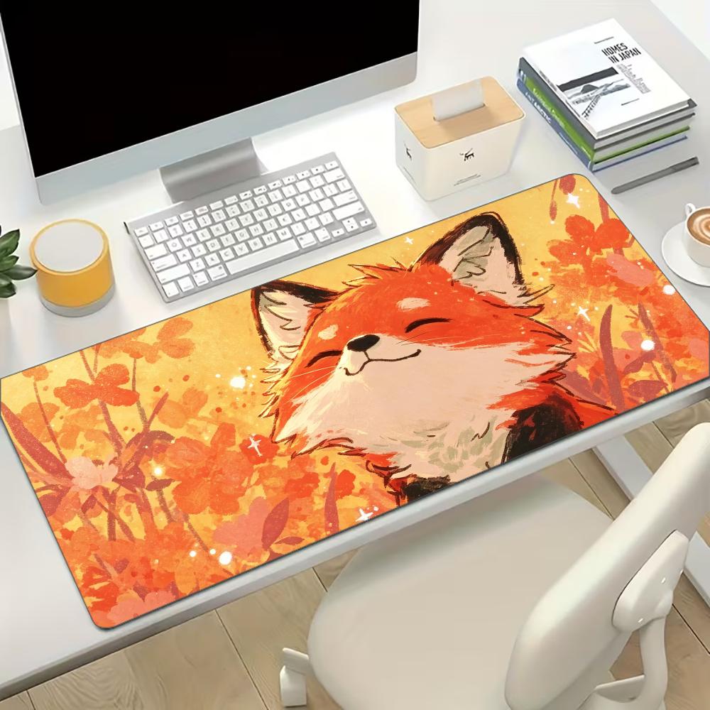 Desk Setup Red - Sonbahar Kırmızı Tilki Geniş Oyun Mouse