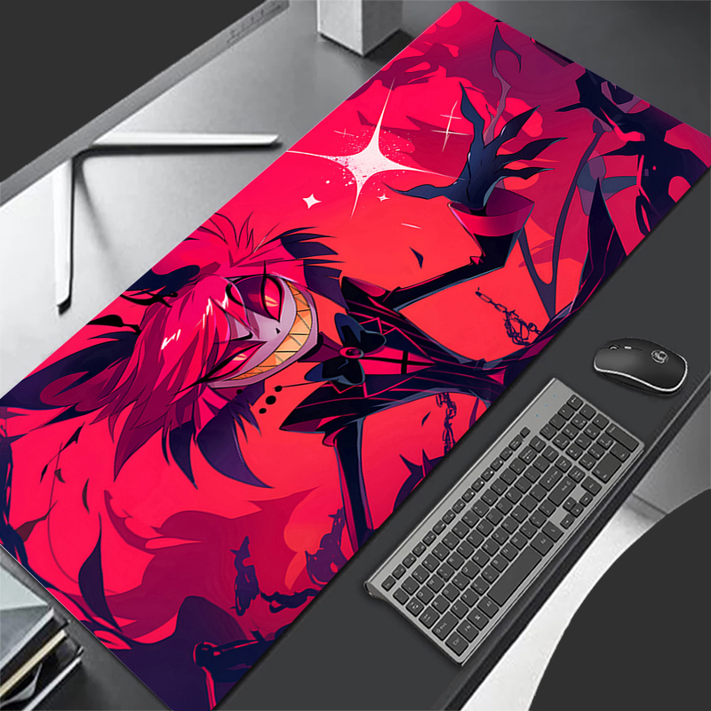 Desk Setup Red - Kırmızı Anime Genişletilmiş Masaüstü Mouse Pad'i