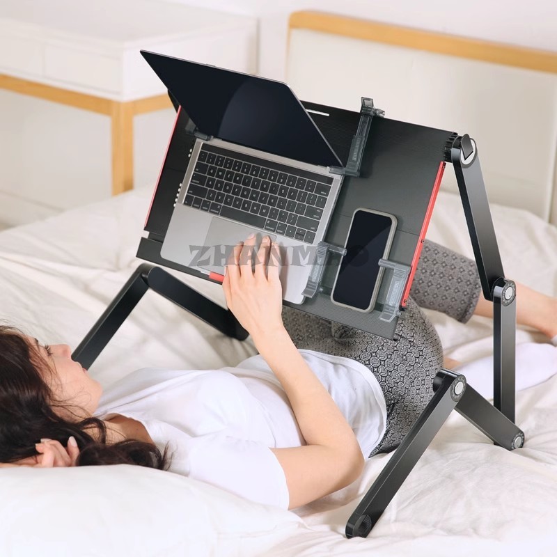 Desk Setup With Laptop - Yatakta Düz Yatmak, Dizüstü Bilgisayar Masası,