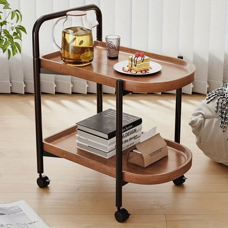 Desk Setup Minimalist - İskandinav Tarzı Tekerlekli Yan Sehpa, Tekerlekli