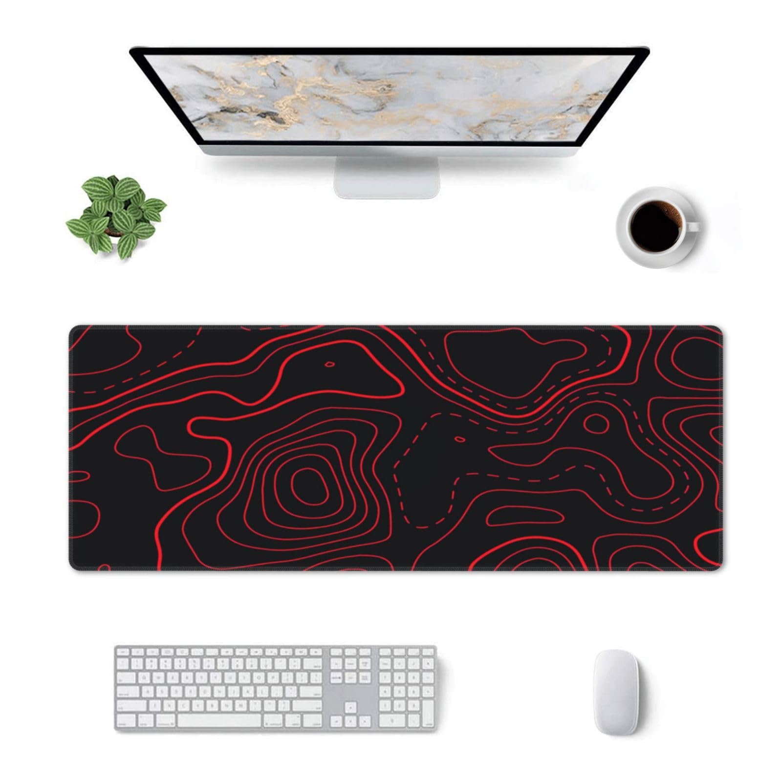 Kırmızı Siyah Topografik Oyun  - Desk Setup Red incelemesi ve fiyatı