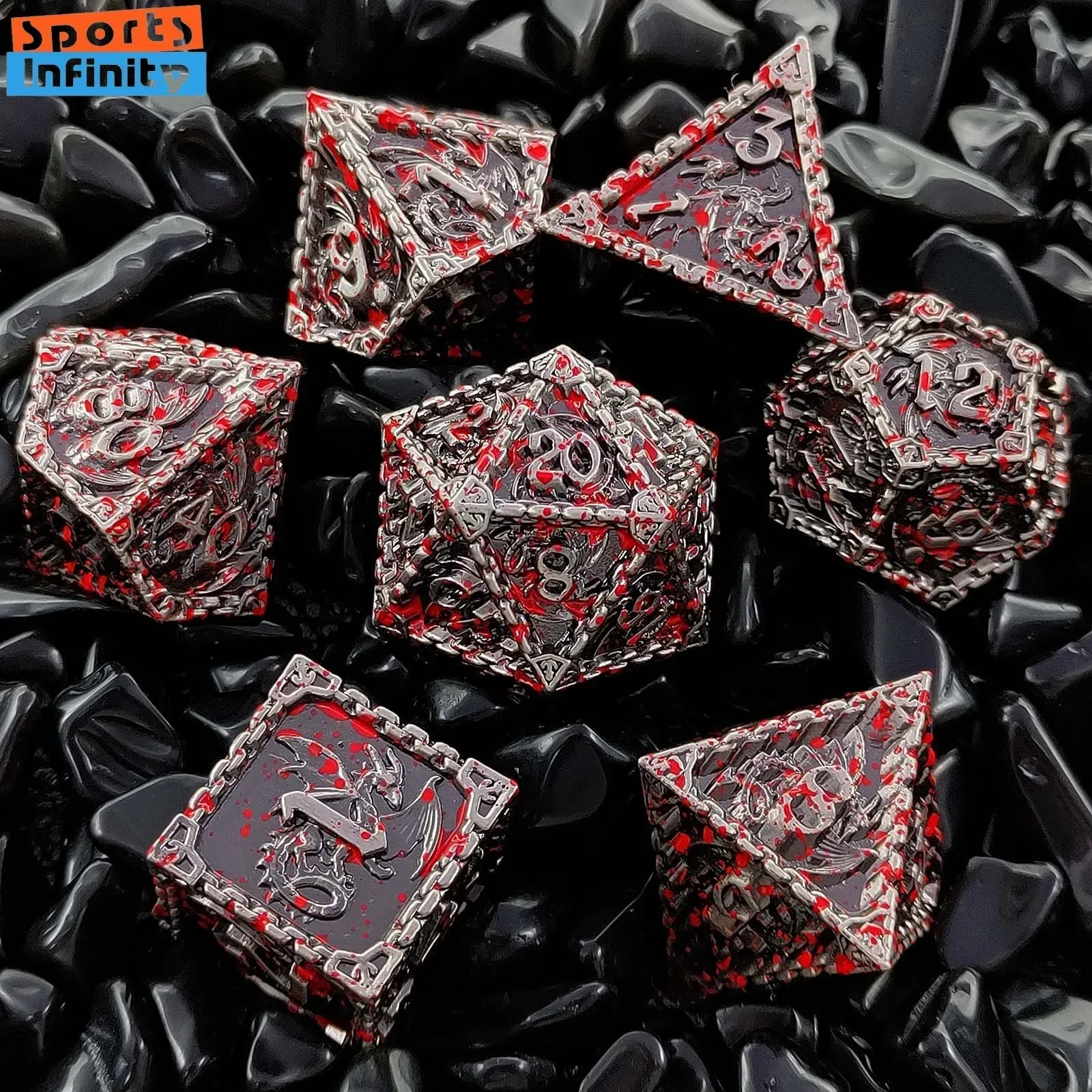 7 adet Metal Zar Seti Çinko Al - Desk Setup Game incelemesi ve fiyatı