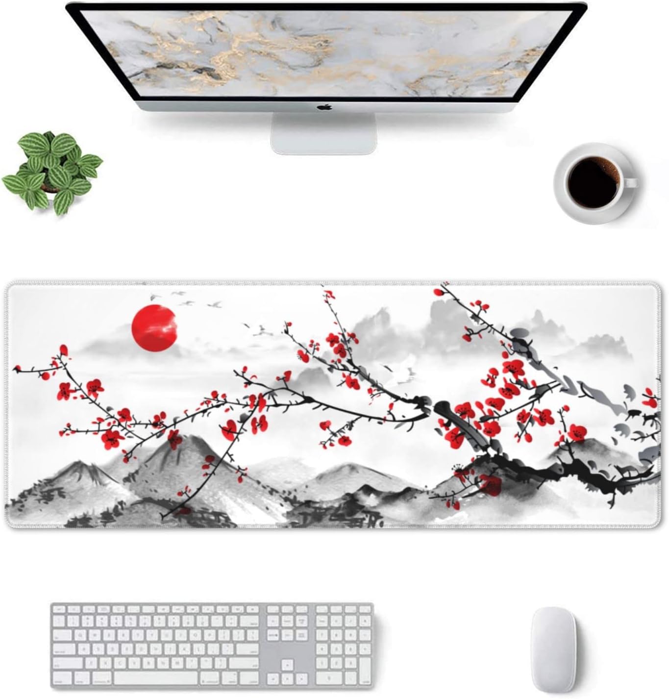 Çin Mürekkep Boyası Erik Çiçeğ - Desk Setup Red incelemesi ve fiyatı